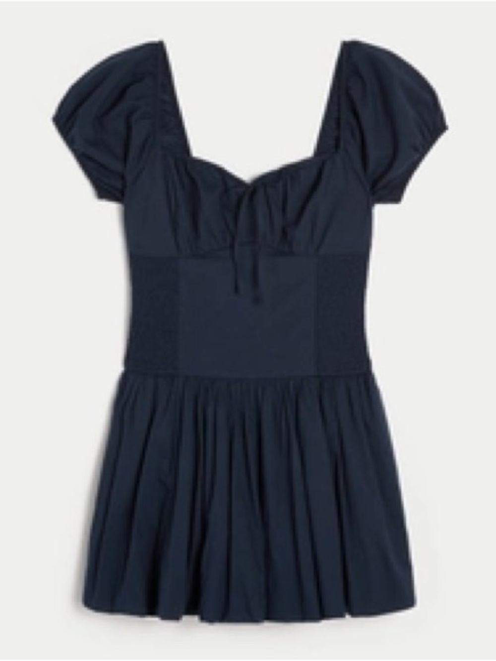Hollister Navy Mini Drop Waist Bubble Skort Dress